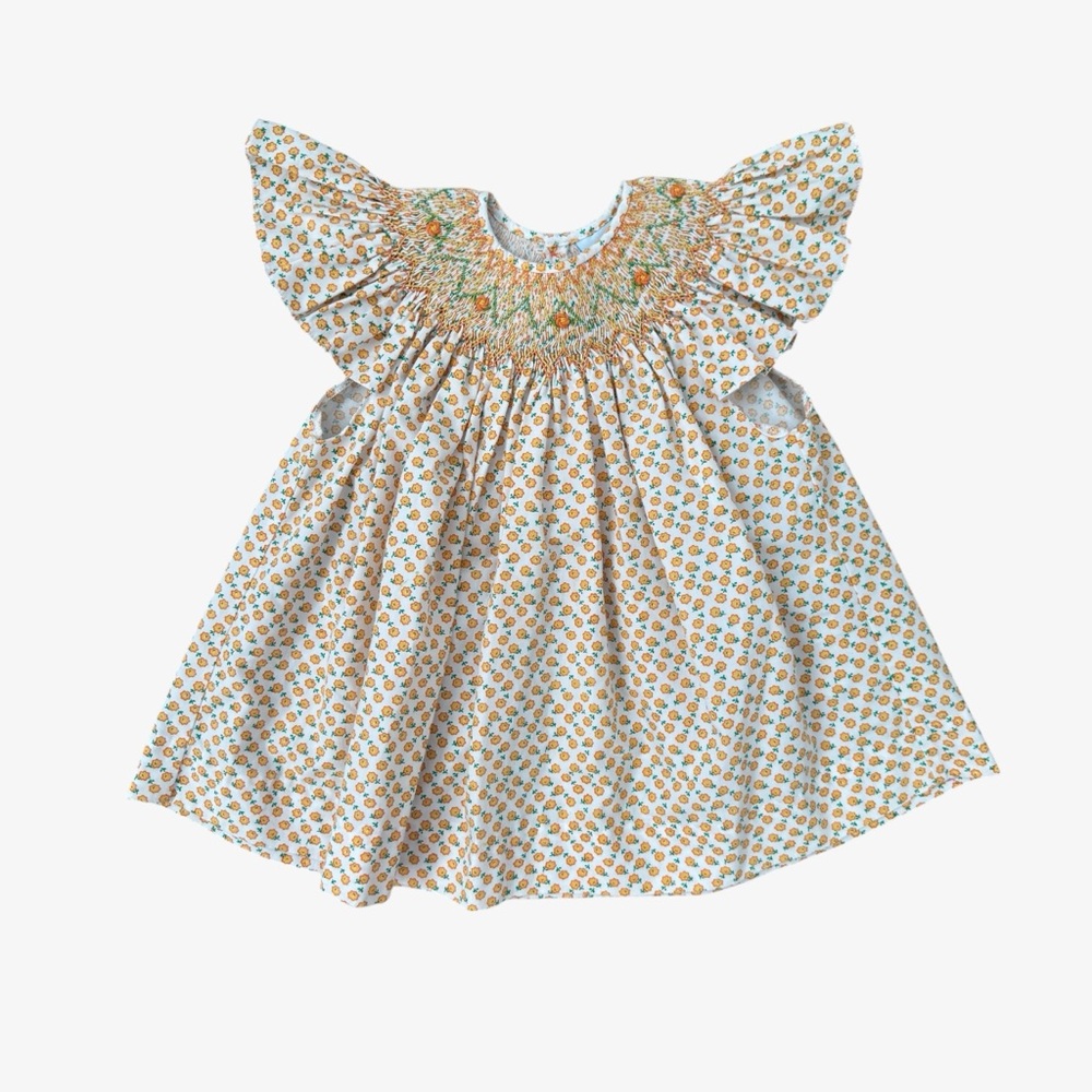 Remember Nguyen Orange Floral Smocked Top Size 5